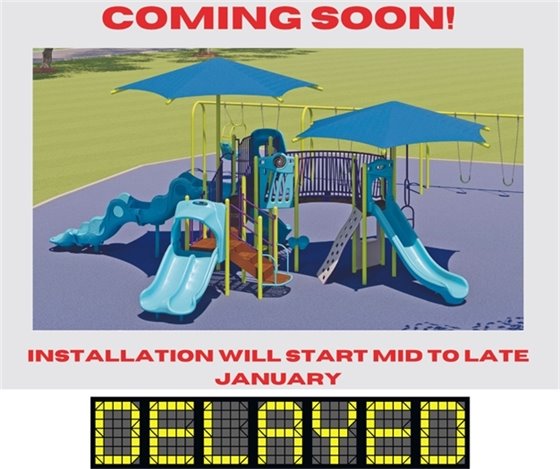 White Oak Park Playground Install Delayed