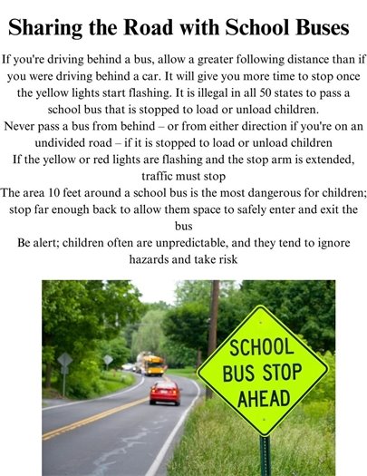 Share the road with school buses