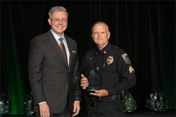 Sergeant Dan Aalberg received the award for the Red Bank Police Department