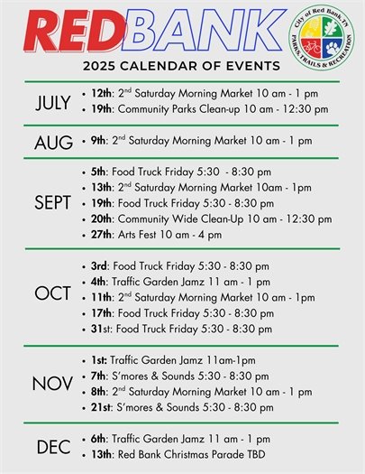 Red Bank Events Calendar 