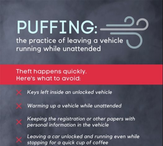 Tips on preventing vehicle theft. 