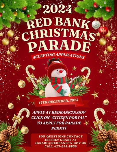 Red Bank Christmas Parade Application Flyer