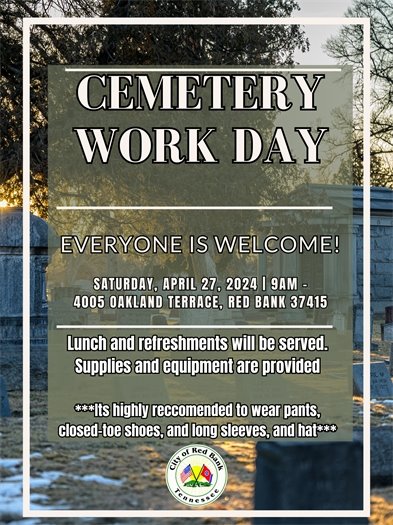 Cemetery Work Day Poster 